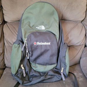 The North Face Heineken Green Black Backpack School Collage Everyday Pack